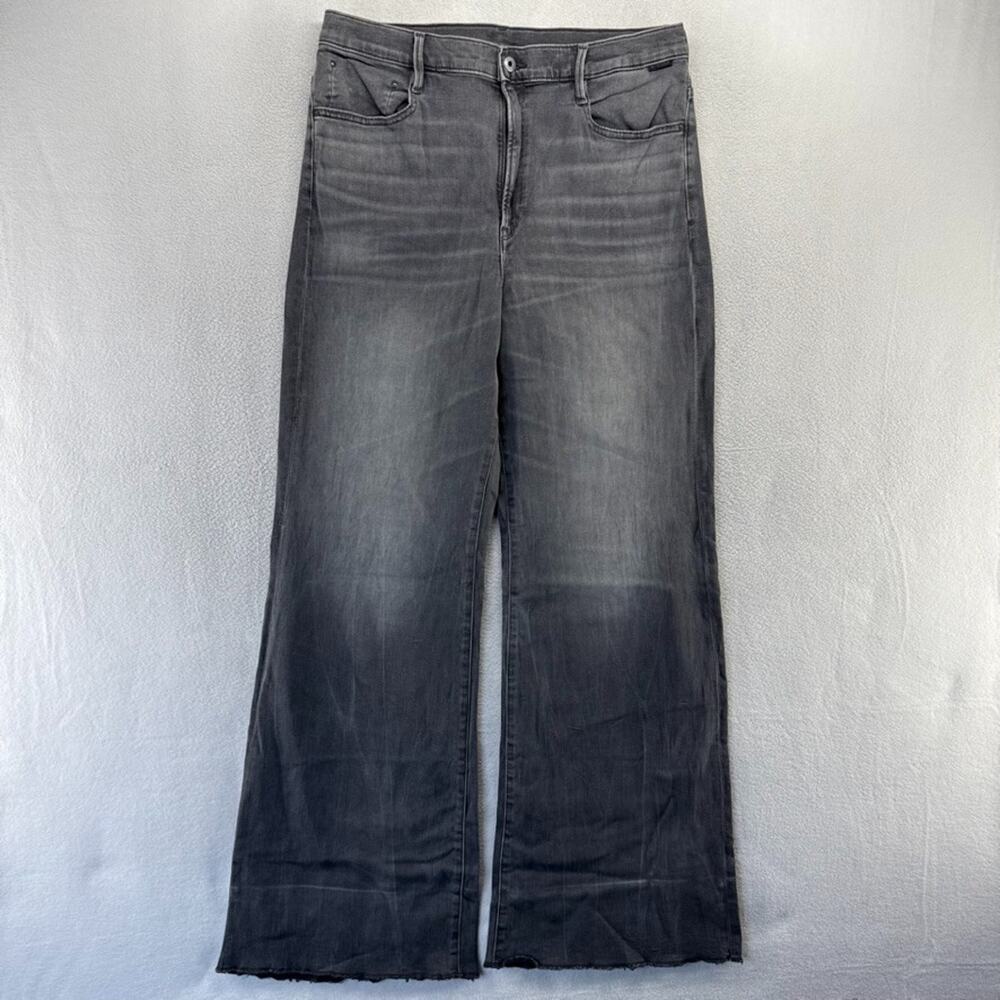 G Star Jeans Women's 32x32 Black Deck Ultra high Wide Leg Flared Denim Vtg y2k